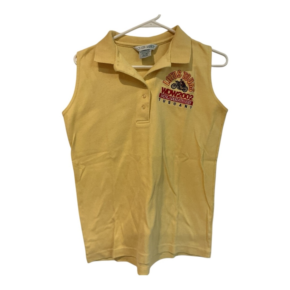 Outer Banks Lotus Tour WDW2002 World Ducati Week Tuscany Sleeveless Polo Shirt - Picture 1 of 6